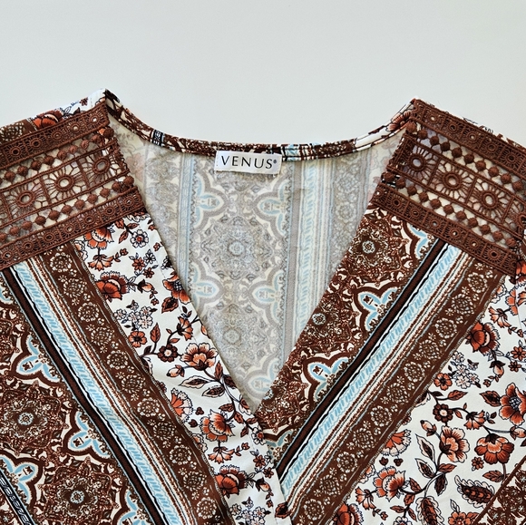 Venus Surplice Blouse with Faux Tie - Picture 5 of 11